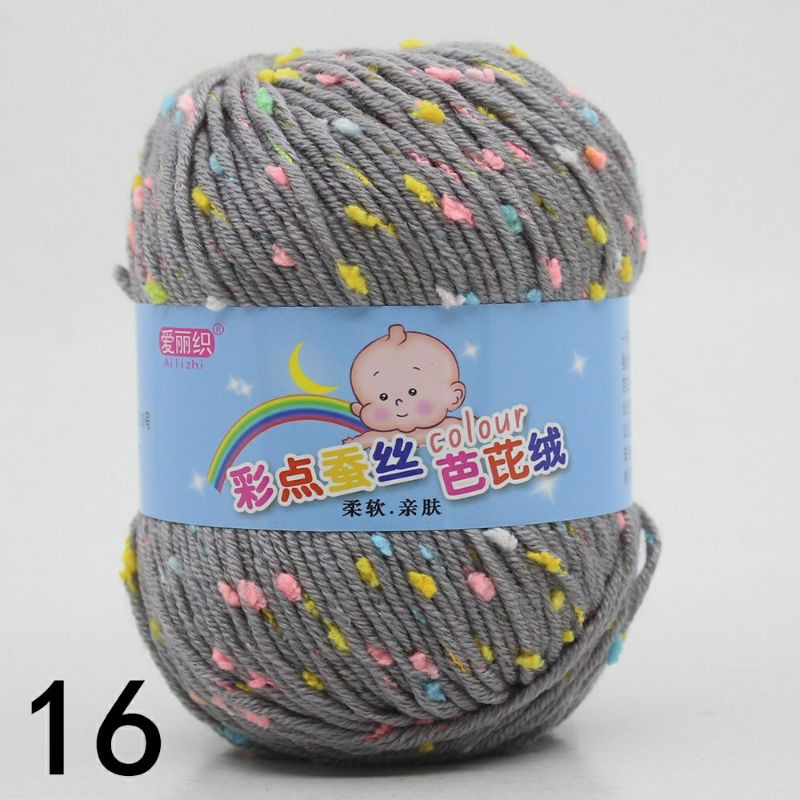 Cuộn Len Đan Sợi Móc Nhiều Màu Tùy Chọn 50G