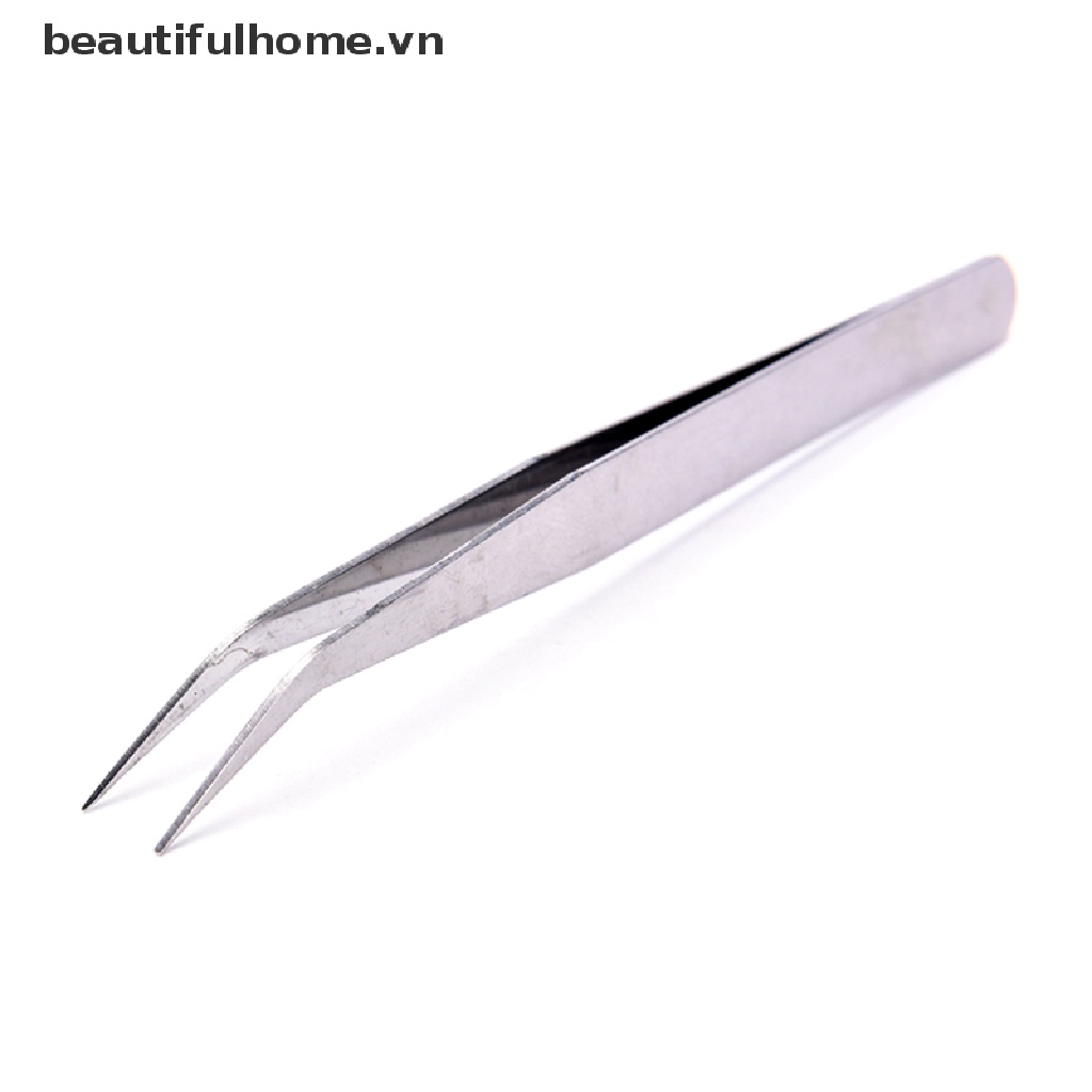 Set 2 Nhíp Thẳng Và Đầu Cong Bằng Thép Không Gỉ Bền Bỉ