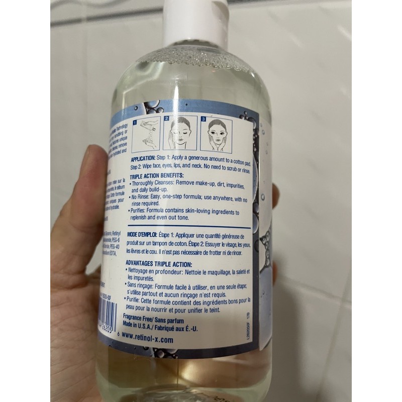 Nước Tẩy Trang Retinol X Triple Action Micellar Cleansing Water (375ml) | BigBuy360 - bigbuy360.vn