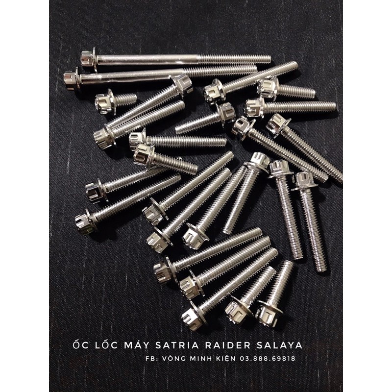 Ốc salaya full bộ lốc máy satria raider fi150