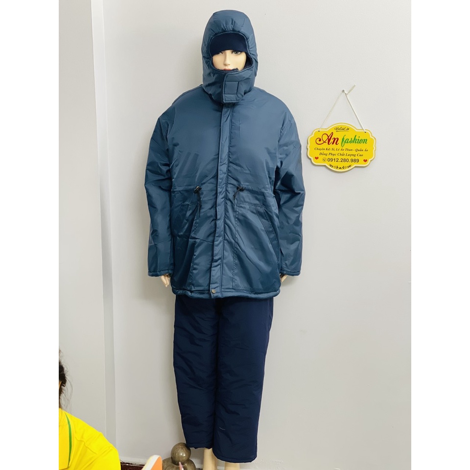 Áo bảo hộ dùng trong kho đông lạnh âm 18 độ lót lông _ Hình chụp thật