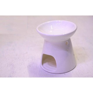ĐÈN ĐỐT NẾN TINH DẦU GỐM  TRỤ IN HOA