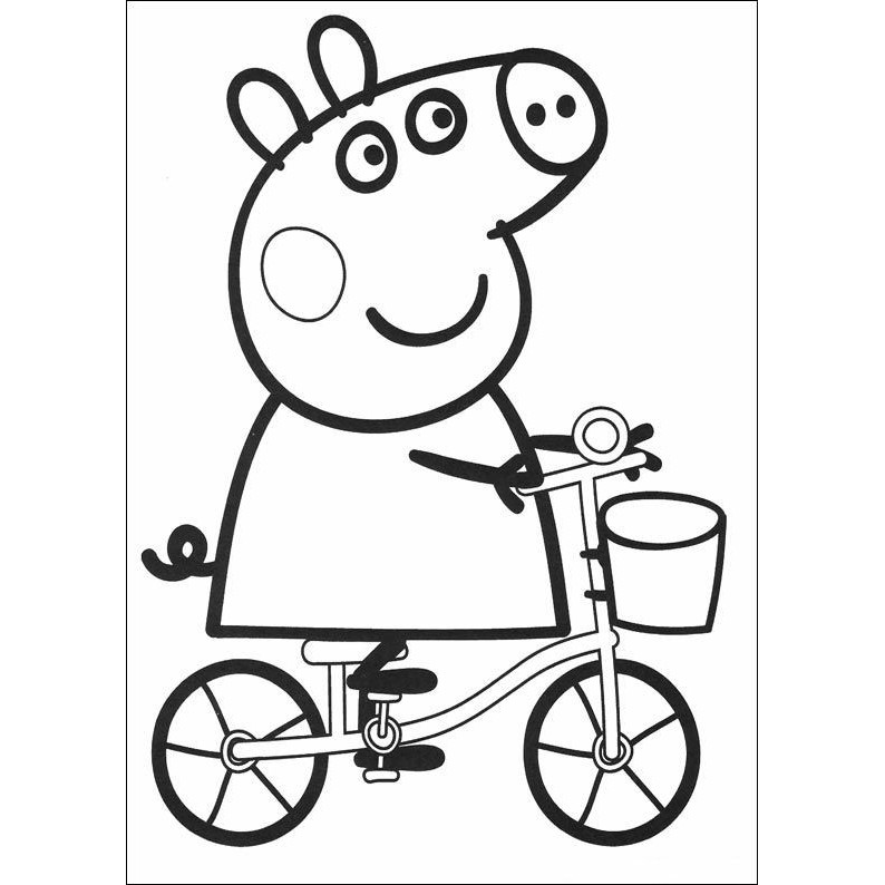 [ Xả Kho] Bộ 50 Tranh tô màu PEPPA pig cho bé tập tô sáng tạo . Luyện kỹ năng cầm bút. khổ A4