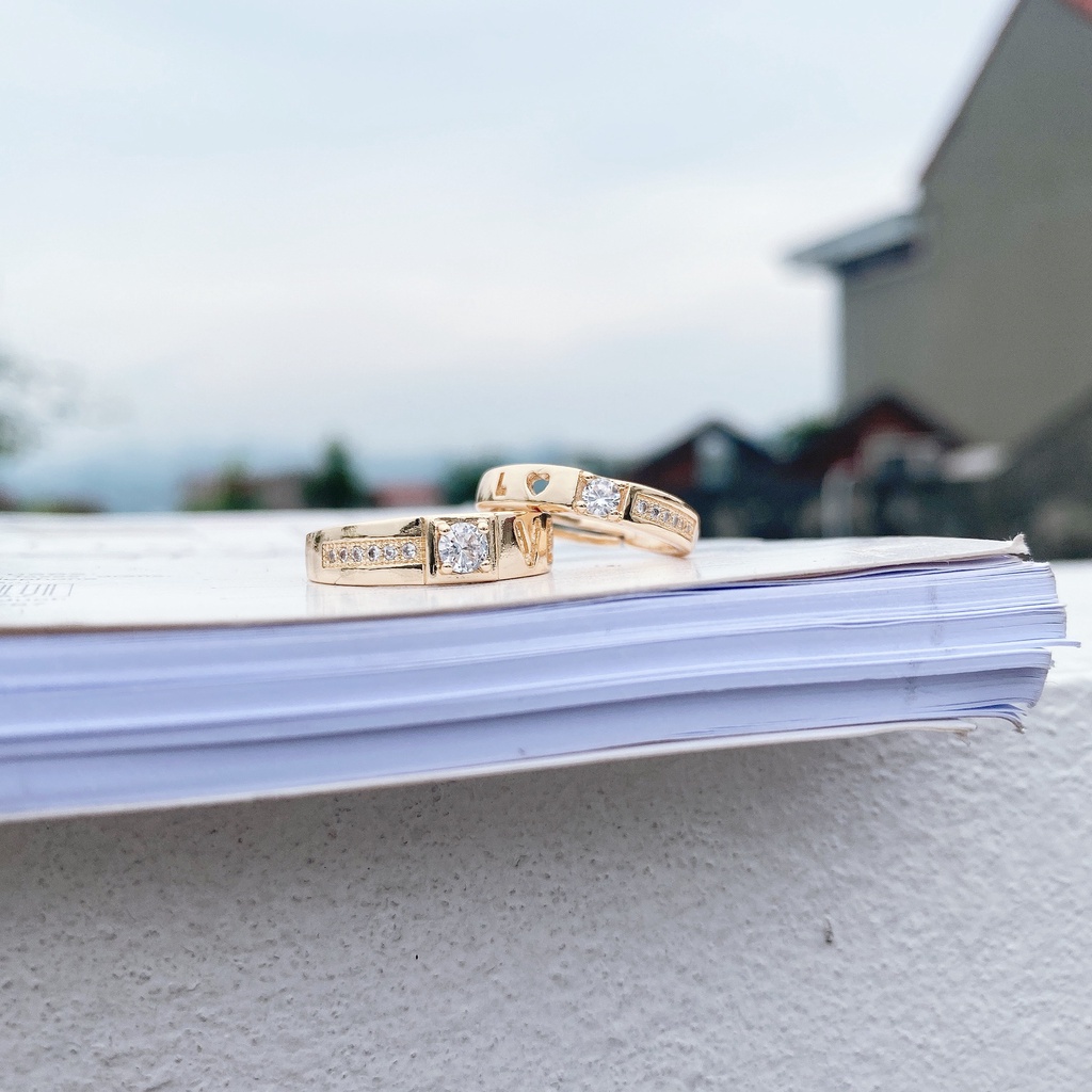 Nhẫn đôi nam nữ cao cấp NV06 thiết kế hở dễ dàng điều chỉnh kích cỡ tình yêu bạn thân mẫu mới