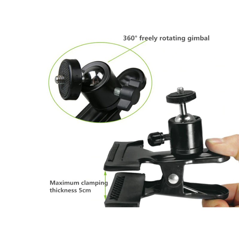 Kẹp clamp nhôm gắn Gopro Hero