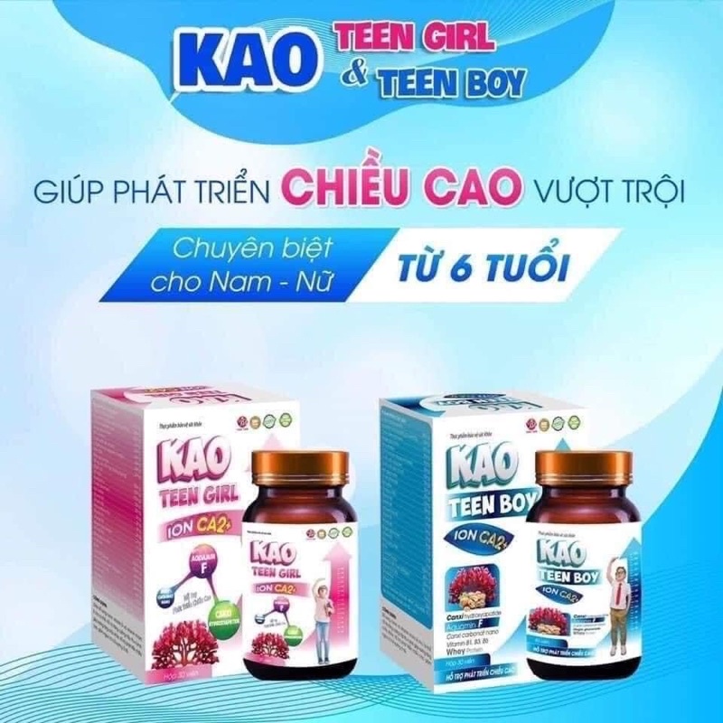 Hỗ trợ tăng chiều cao cho bé gái Kao teen girl ion ca2+