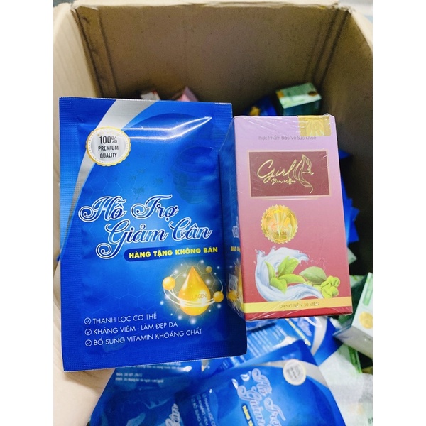 viên caffe giảm cân girl chính hãng(tặng kèm 15 viên uống đẹp da hổ trợ giảm cân)