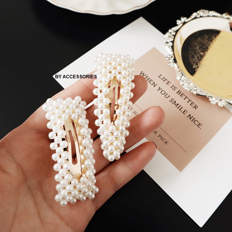 Kẹp tóc hạt ngọc giả KT02