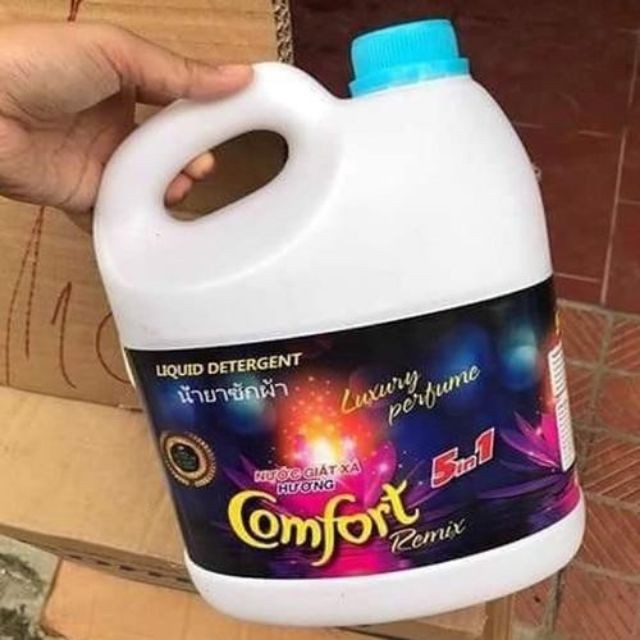 Nước Giặt Hương Nước Hoa Comfor Remix Thế Hệ Mới Siêu Thơm Can 3600ml Siêu Tiết Kiệm