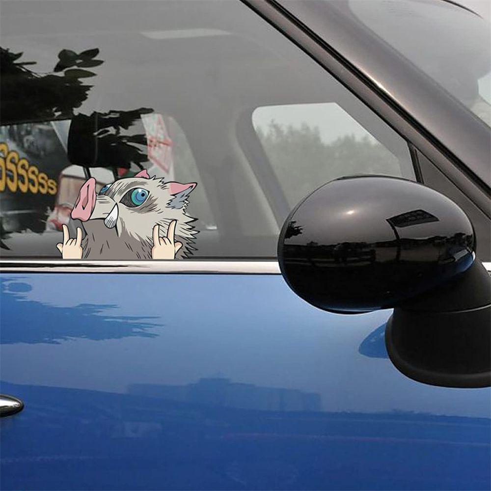 YVE Sticker Dán Cửa Sổ Xe Hơi Chống Nước Mẫu Mới Hình Demon Slayer