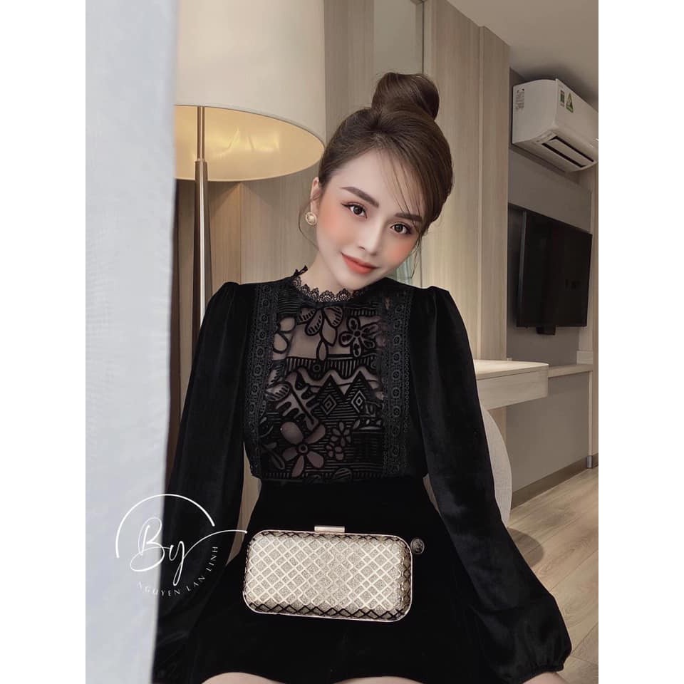 Set áo nhung sang chảnh
