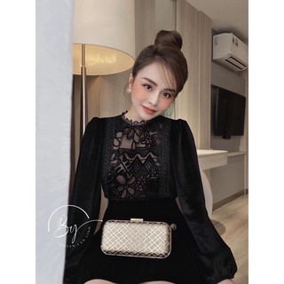 Set áo nhung sang chảnh