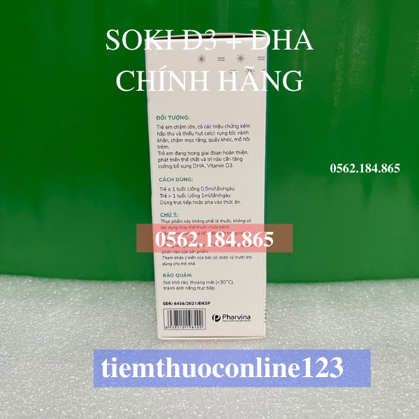 Vitamin D3 Soki D3 - Bổ sung dha , bổ sung D3