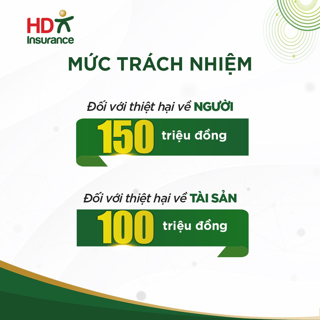 [E - Voucher] Bảo hiểm TNDS bắt buộc ô tô không kinh doanh dưới 6 chỗ HD Insurance - 1 năm