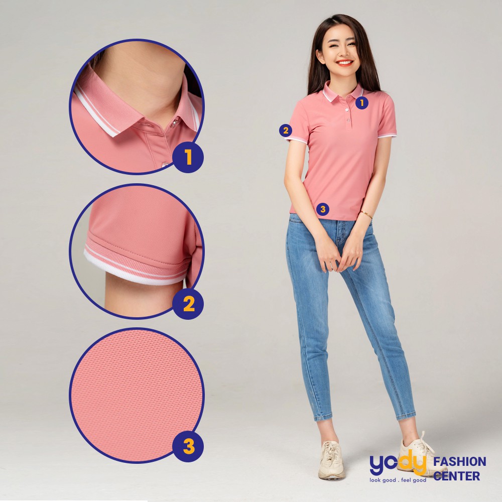 Áo thun polo nữ YODY cổ bẻ vải cao cấp giữ form thoáng mát thấm hút tốt APN4014 | BigBuy360 - bigbuy360.vn