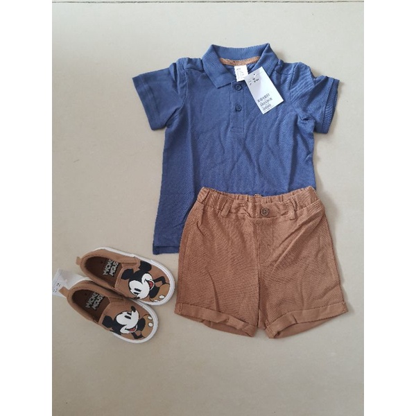 Bộ polo bé trai chính hãng HM