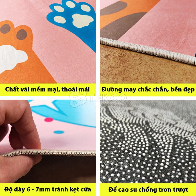 Thảm Lau Chân 3D Size 40x60cm, Thảm Chùi Chân Trải Sàn Nhà Thấm Hút Nước