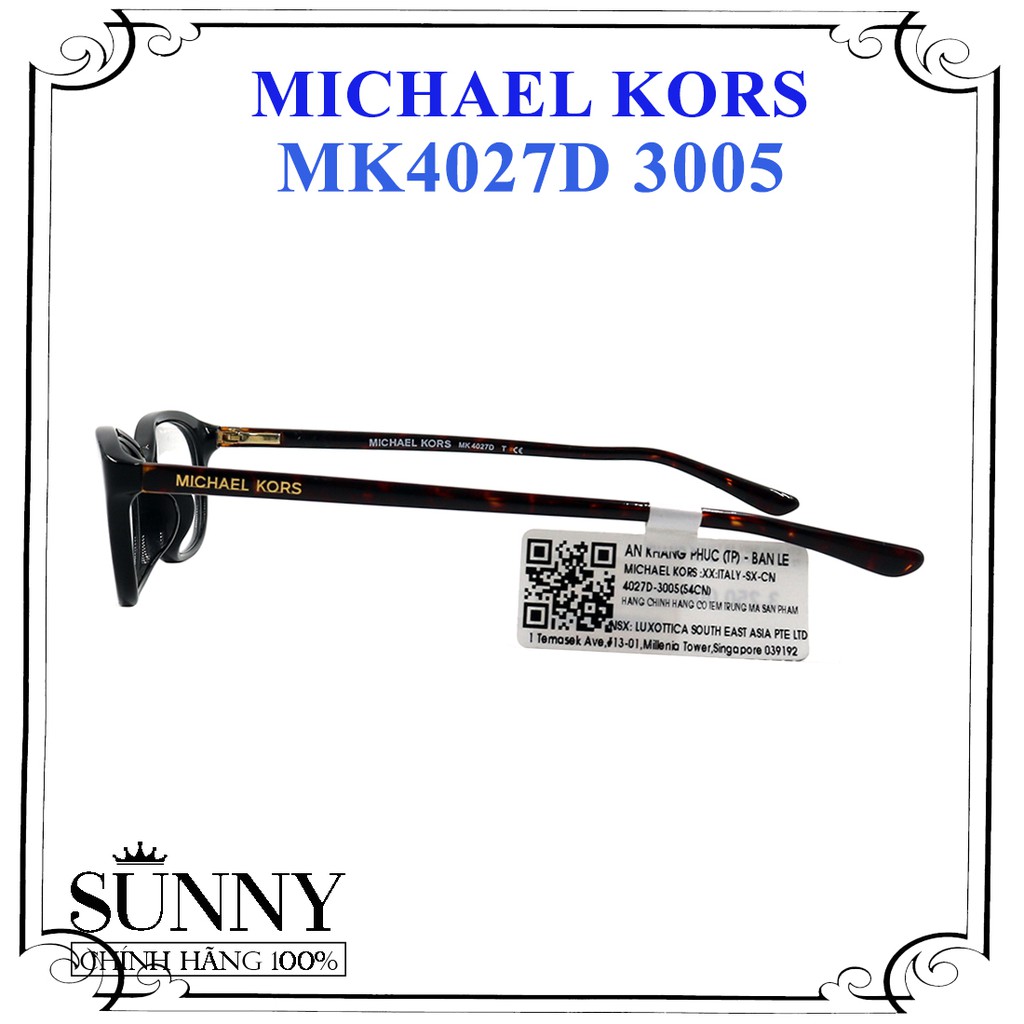 MK4027D - gọng kính thời trang Michael Kors chính hãng, thiết kế dễ đeo bảo vệ mắt
