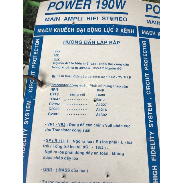 HOT-Vỉ mạch công suất 4 sò