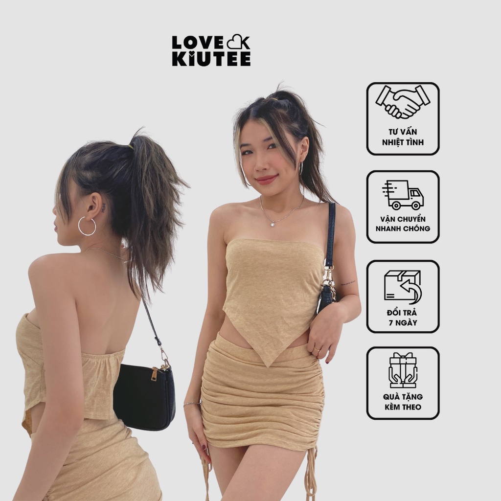 Áo ngắn kiểu ống tam giác Valentina Tube Top nhiều màu dành cho bạn gái LOVEKIUTEE
