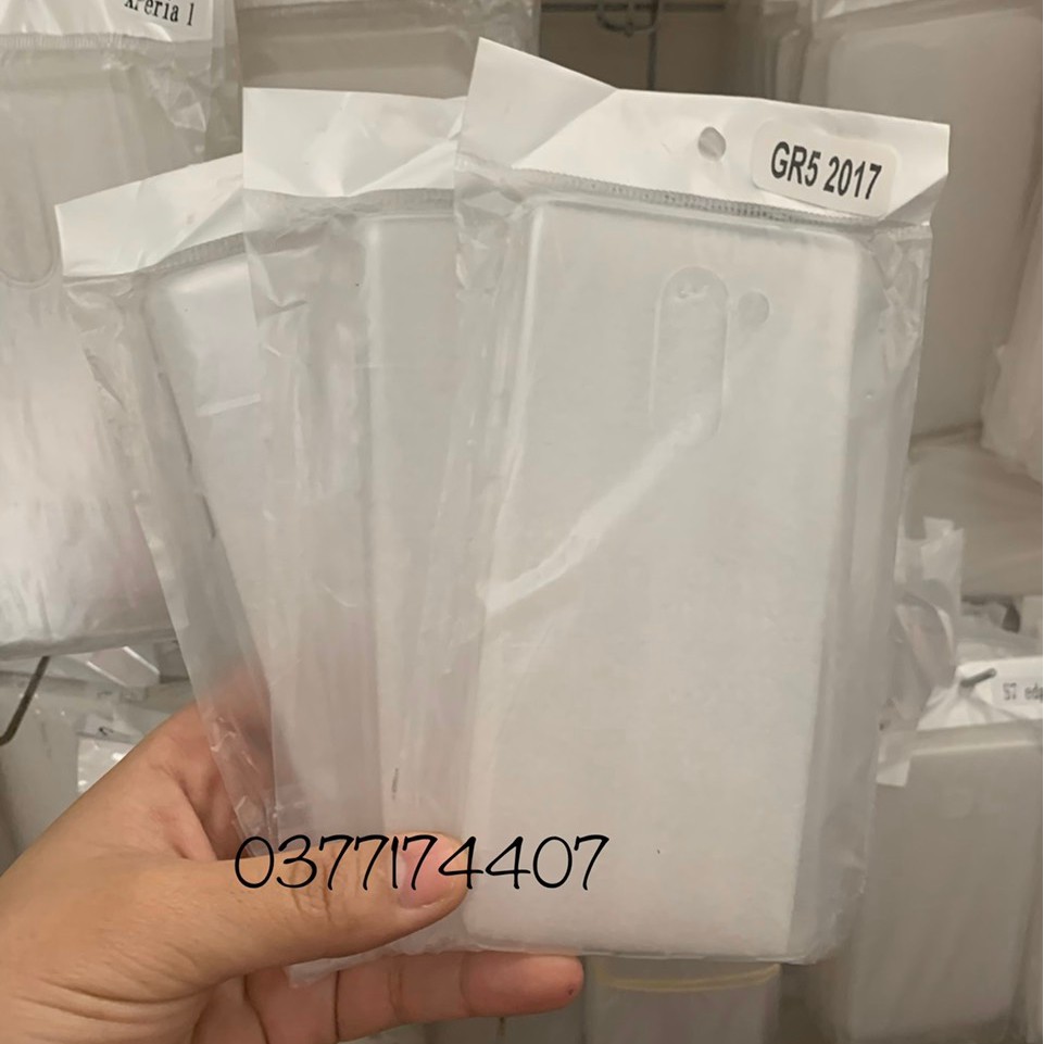 Bộ 3 ốp dẻo cao cấp Huawei GR5 2017 trong suốt - Hàng loại 1