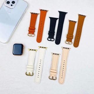 Dây đeo Apple Watch da xịn tông màu : Hồng nude - Cam Đỏ - Nâu - Trắng sữa - Đen size 38/40mm 42/44mm