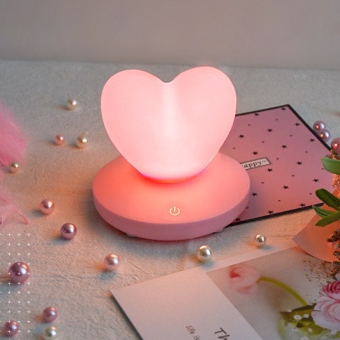 Đèn ngủ tình yêu mini - Đủ màu sắc - Ánh sáng vàng ấm - 3 cấp độ ánh sáng