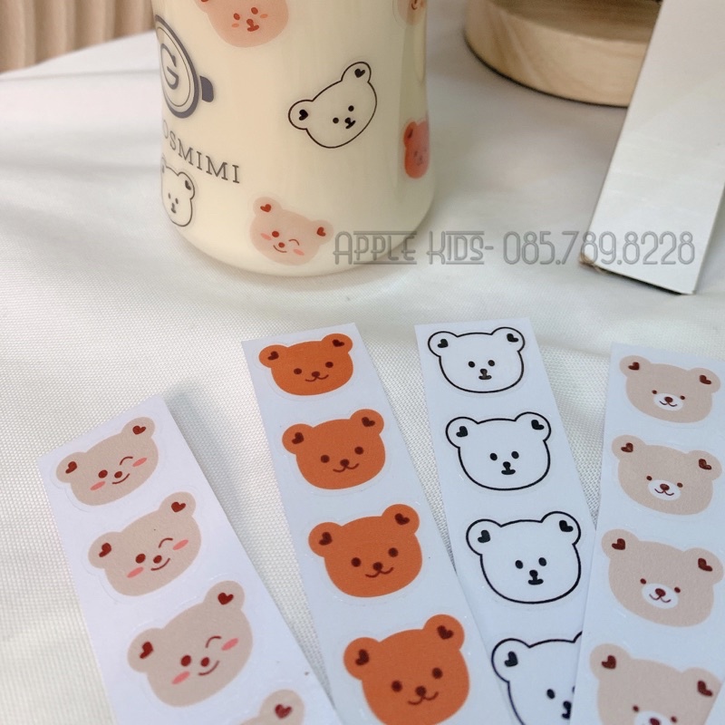 Sticker chịu nhiệt dán bình sữa Moyuum, Mother K, Upis,… và đồ dùng cho bé