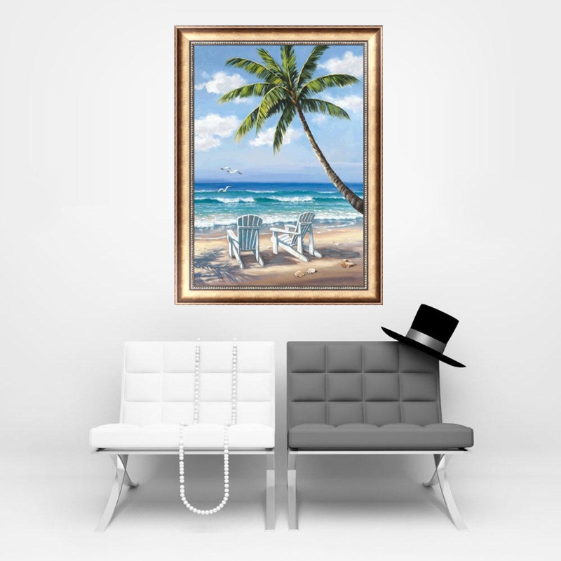 Bộ Tranh Đính Đá 5D Tự Làm Hình Phong Cảnh Biển