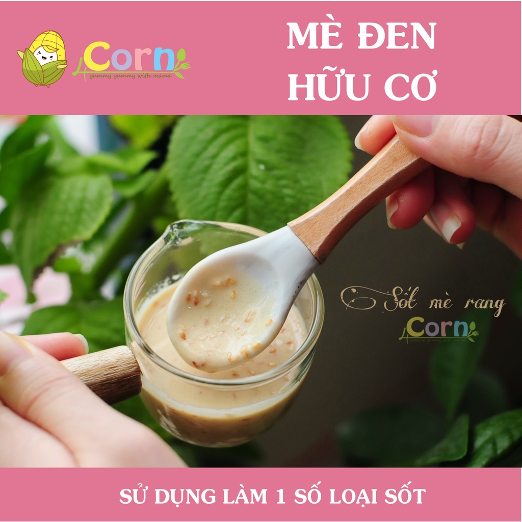 Hạt mè đen - mè trắng hữu cơ - Cho bé 9m+
