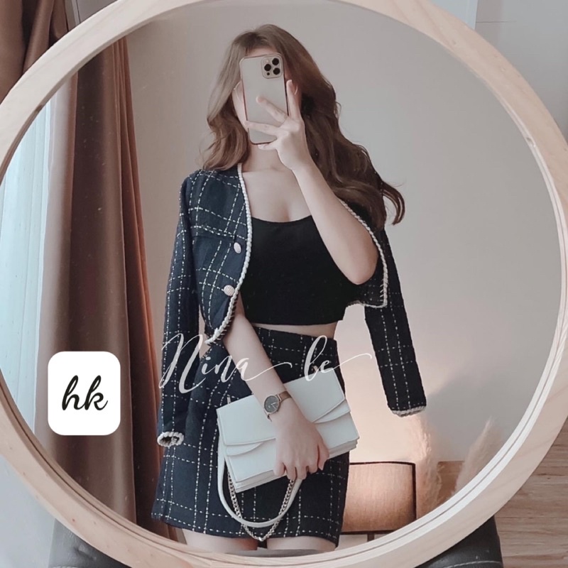 Set dạ tweed tay dài (hàng sẵn- ảnh thật ở cuối) | BigBuy360 - bigbuy360.vn