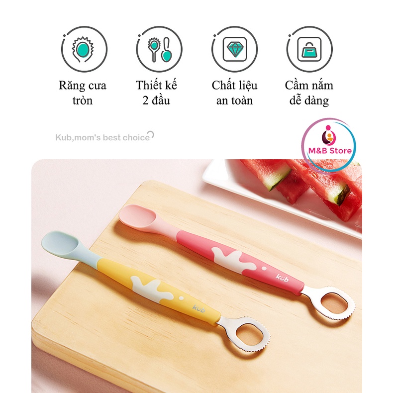 Muỗng 2 Đầu Đa Năng, Chất Liệu Thép Không Gỉ, Silicon - KUB