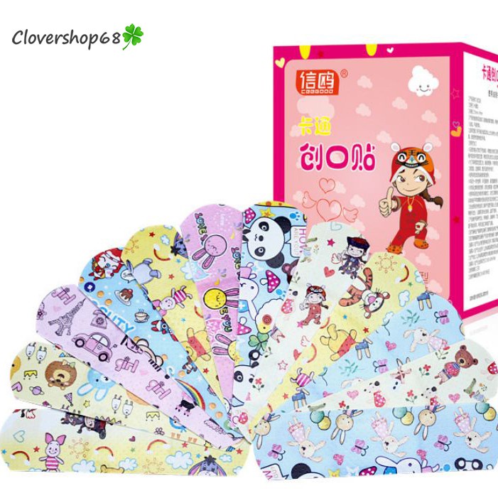 Hộp 100 băng cá nhân, băng y tế urgo dễ thương hoạt hình xinh xắn    Clovershop68