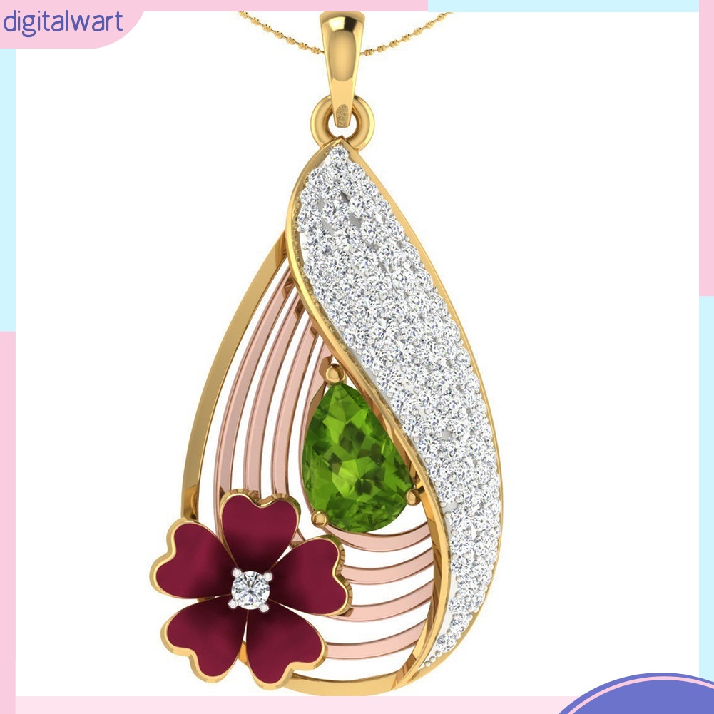 Set Dây Chuyền Và Đôi Khuyên Tai Đính Ngọc Lục Bảo Giả Thời Trang Cho Nữ