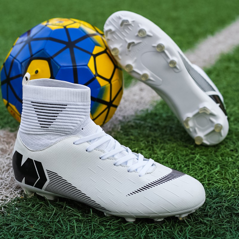 Giày đá bóng cao cấp CR7 caro F 2019 Cực Đẹp- cỏ nhân tạo -Khâu full giày 35-45 FG Soccer Shoes High Top Futsal sneakers