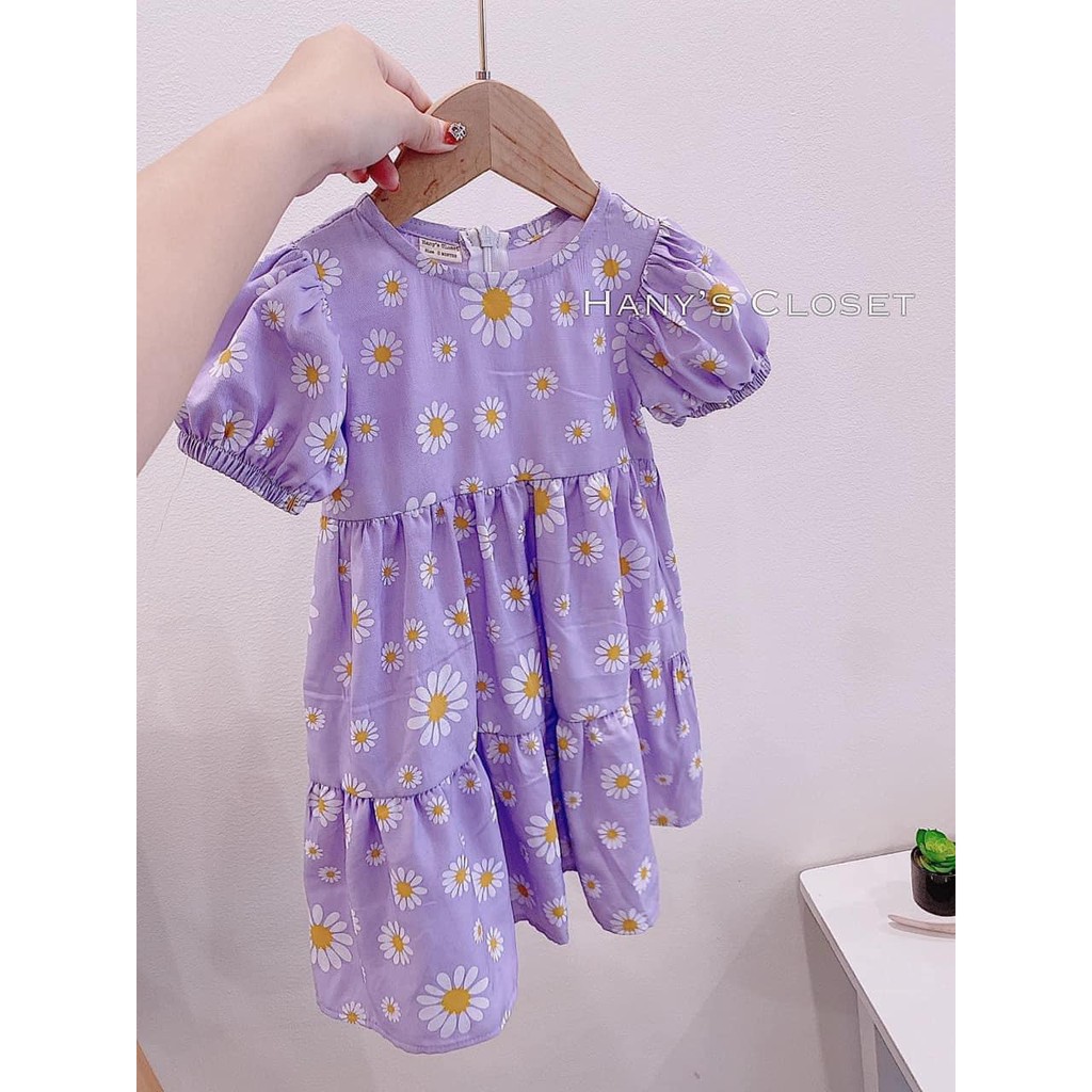 bán sỉ váy hoa cúc tím cho bé