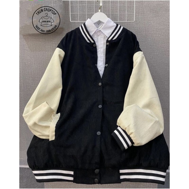 Áo Khoác BomBer Nhung Tăm Trơn 4 Màu Bacsic Phông Unisex Nam Nữ 38-58kg