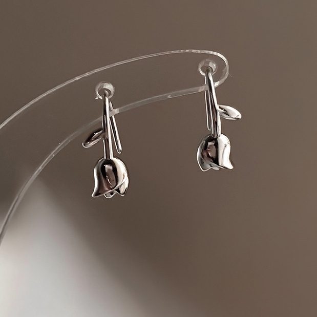 Hoa tai Tulip Hoa tai nữ hàn quốc đơn giản chất lượng cao