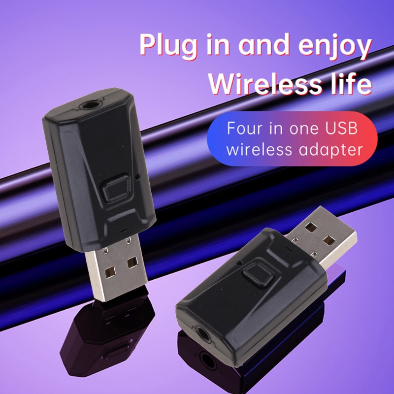 Bộ ChuyểN ĐổI Bluetooth 5.0 Không Dây Mini 2 Trong 1 3.5mm Cho Xe Hơi