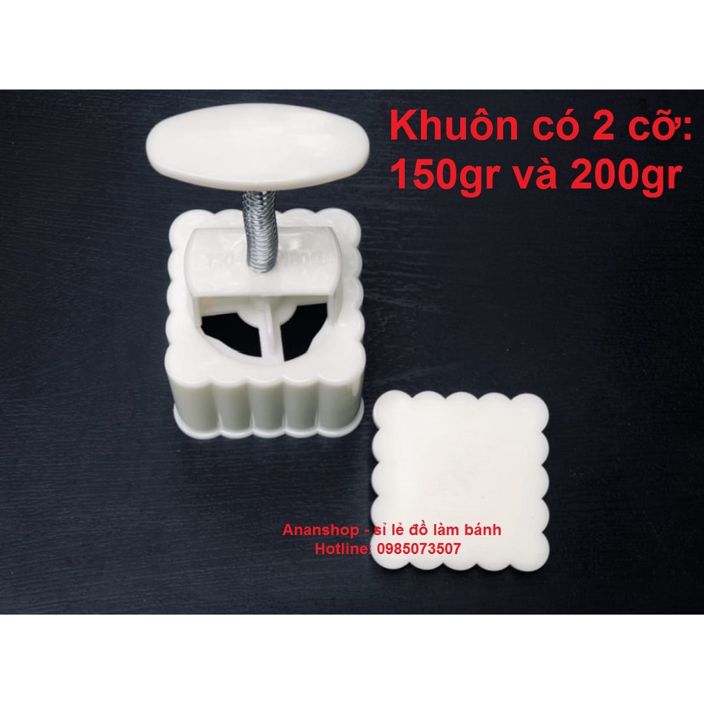 Khuôn trung thu lò xo vuông trơn