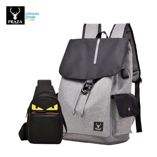 Combo Balo Laptop Thời Trang Có Cổng Sạc USB & Túi Đeo Chéo Angry Birds PRAZA - BL181&DC106 - 1