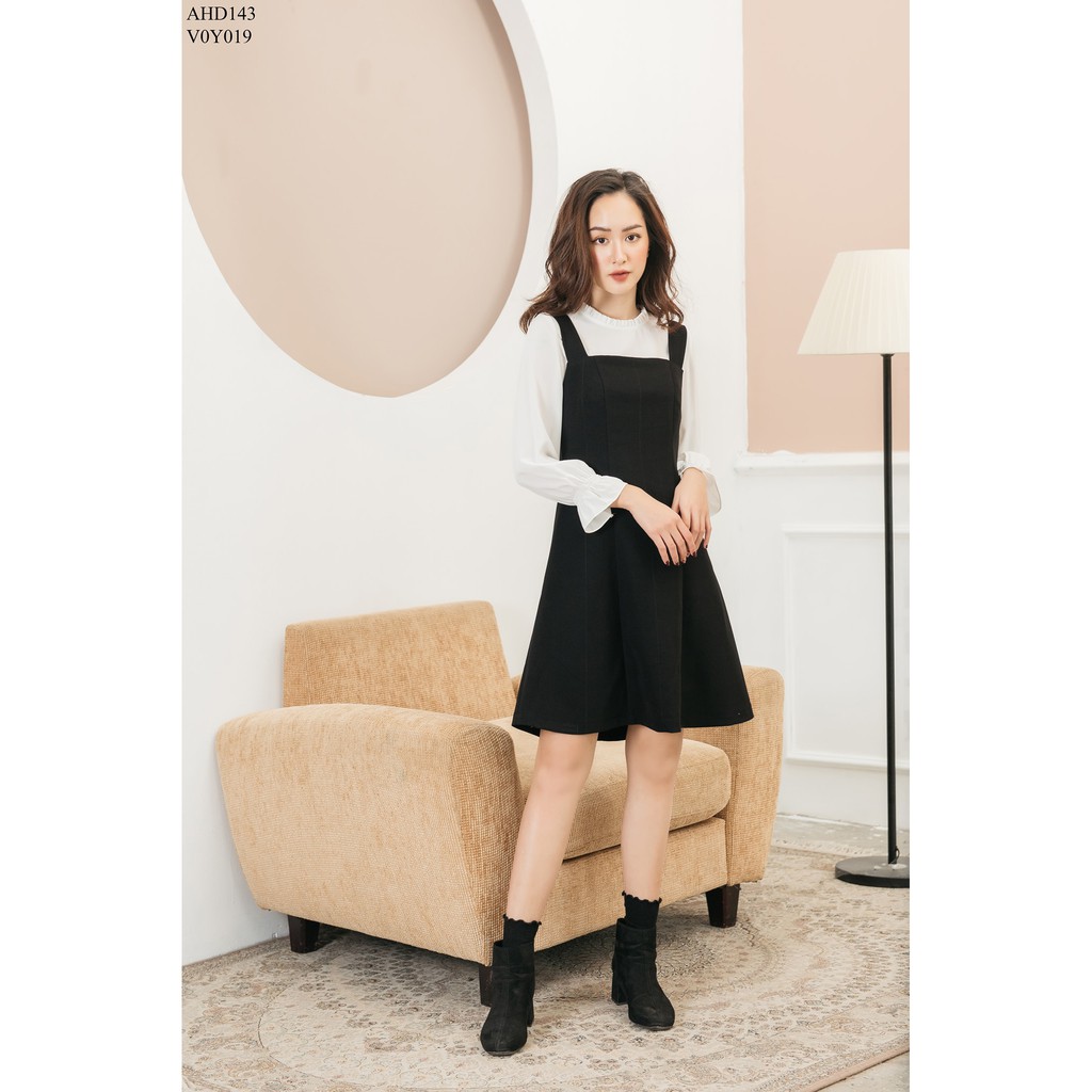 Váy yếm cổ vuông dáng A ngắn ( Không kèm áo ) TIIN STORE V0Y019