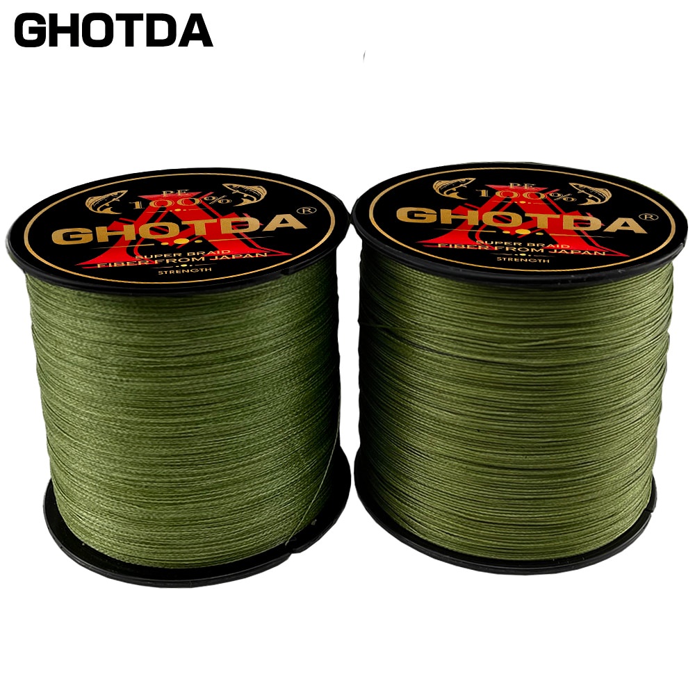 Dây câu cá GHOTDA 4 Weaves Multifilament Fishing Line 300M 4 Strands Braided Fishing Line PE Line 10 12 18 28 35 40 50 6