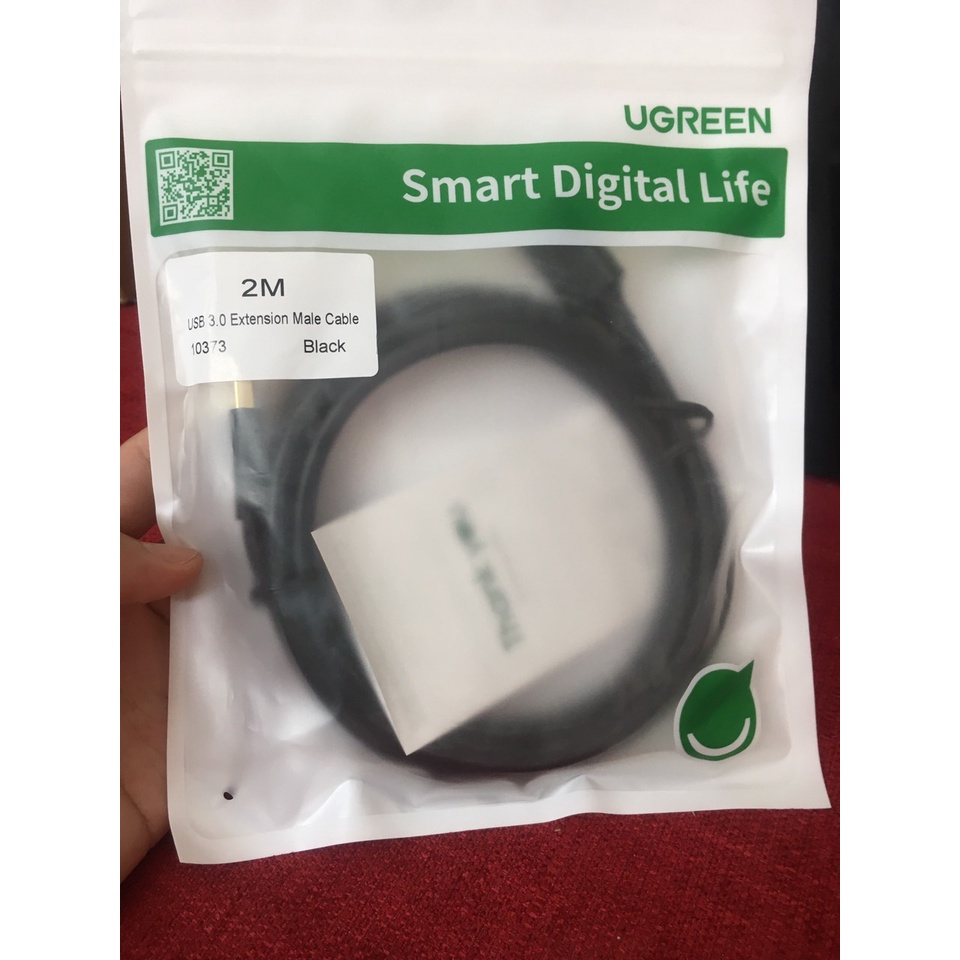 Dây cáp nối dài USB 3.0 mạ vàng dài từ 1-3m UGREEN 10373 - Chính hãng bảo hành 18 tháng