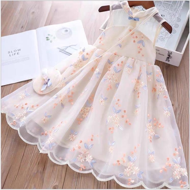 Tấm Vải Ren Lưới Thêu Hoa Nhỏ 1 Yard Dùng May Đầm DIY Tiện Dụng
