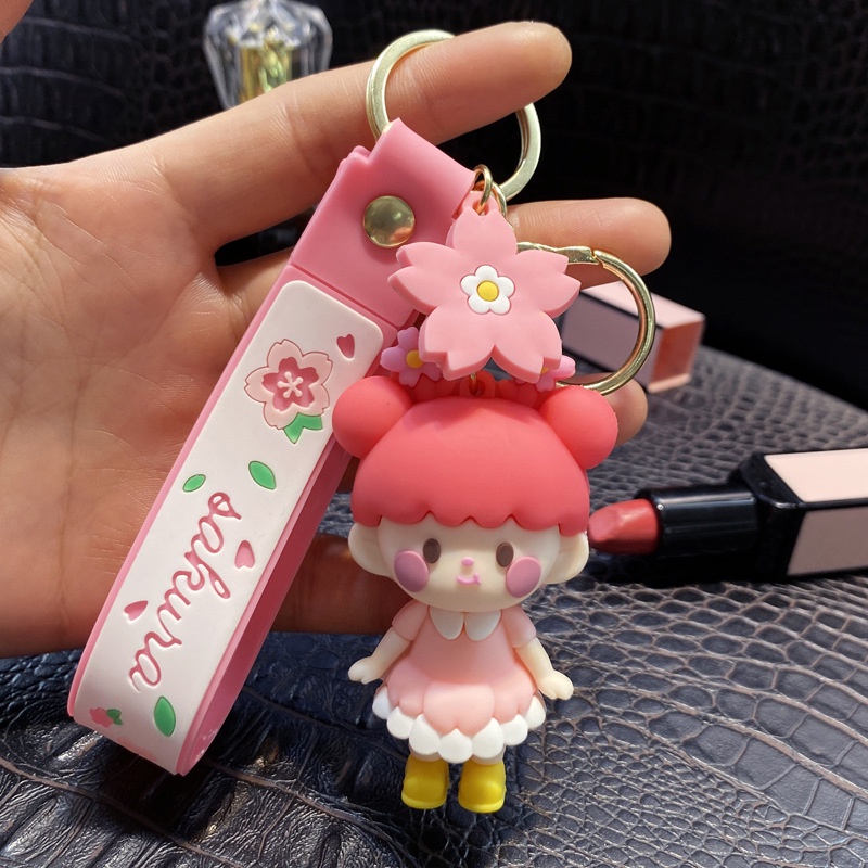 Móc khóa hình búp bê dễ thương sáng tạo