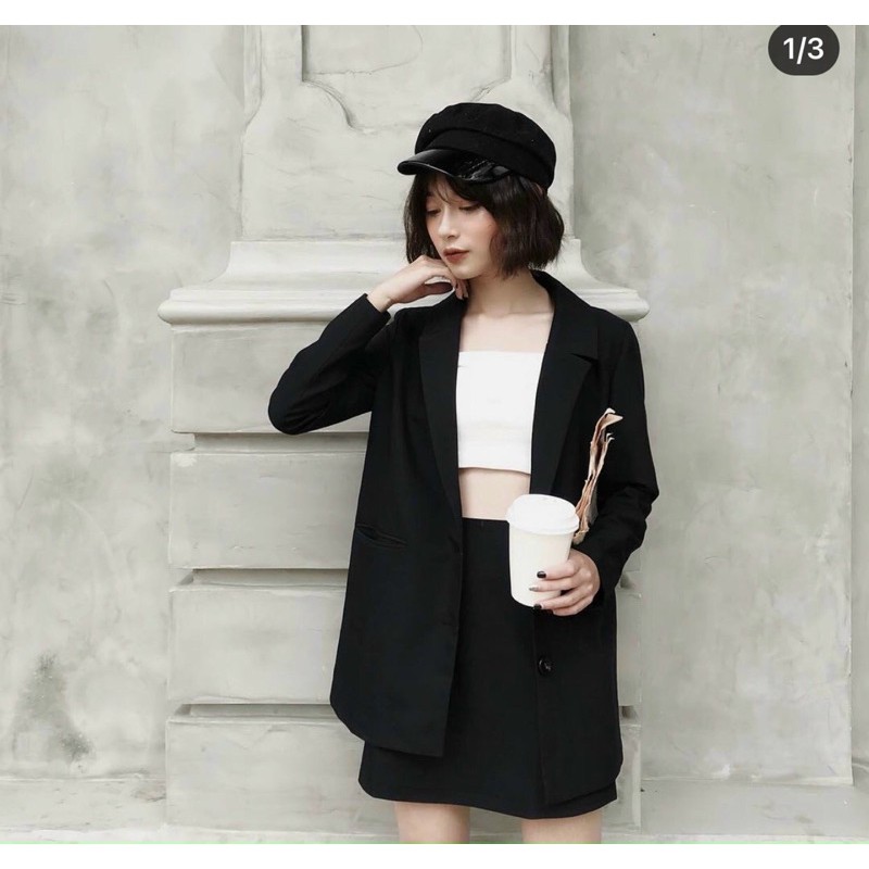 SET VEST 2  MÓN: KHOÁC VEST TÚI + CHÂN VÁY