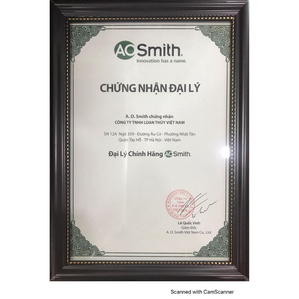 [Cơ hội quay trúng thưởng iphone 13promax/logo vàng aosmith 6/12/21 - 31/1/22] Máy lọc nước RO 5 lõi A.O.Smith A2