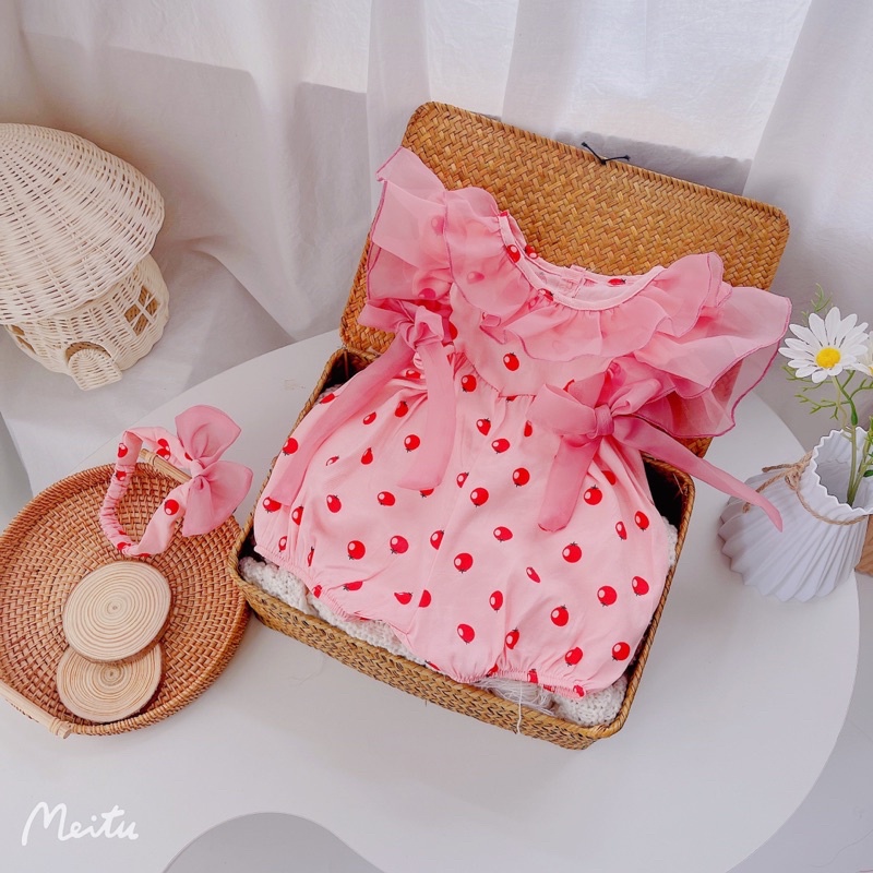 REN HỒNG Body tặng nơ cho bé mã 44058