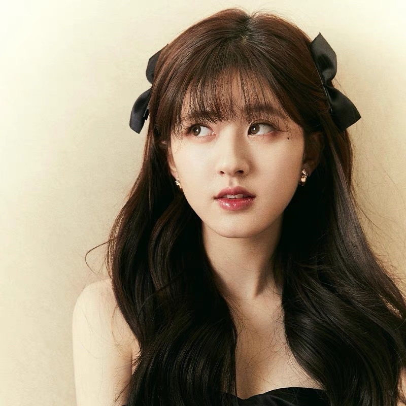 Cặp Tóc Jisoo Gắn Nơ Vải 2 Bên Kẹp Tóc Carla 2 Bên Phong Cách Hàn Quốc